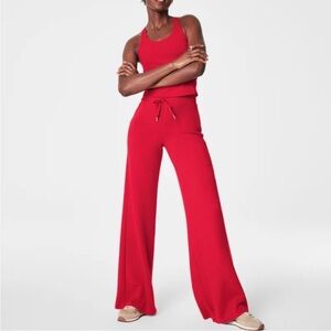 Spanx Air Essentials Red Wide Leg Pants